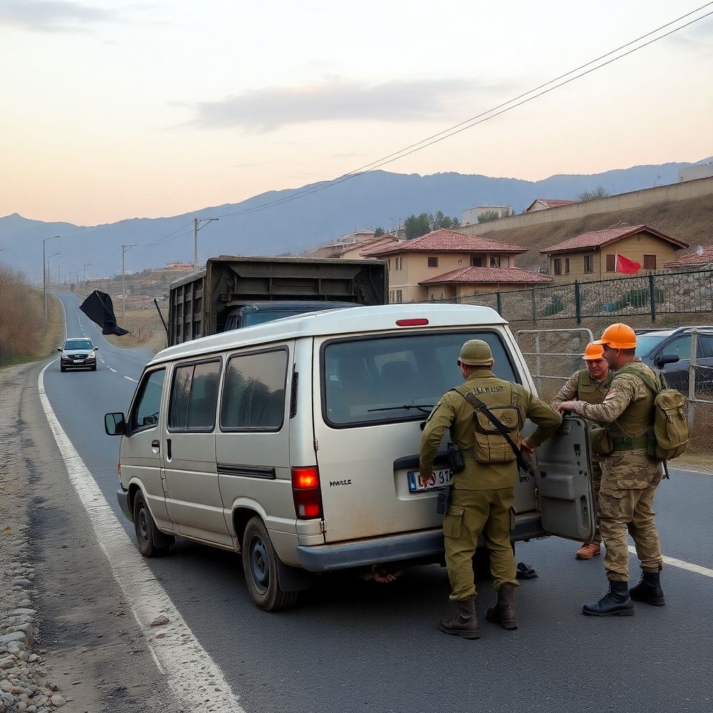 Shocking road accident in van: soldier martyred, five injured