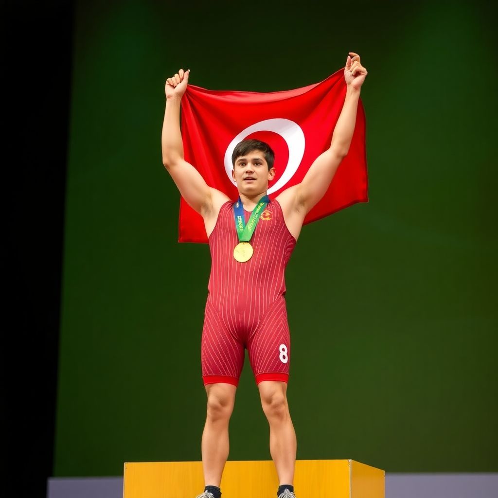 Salih yusuf yazıcı crowned european champion in skopje at U20 greco-roman 72 kg