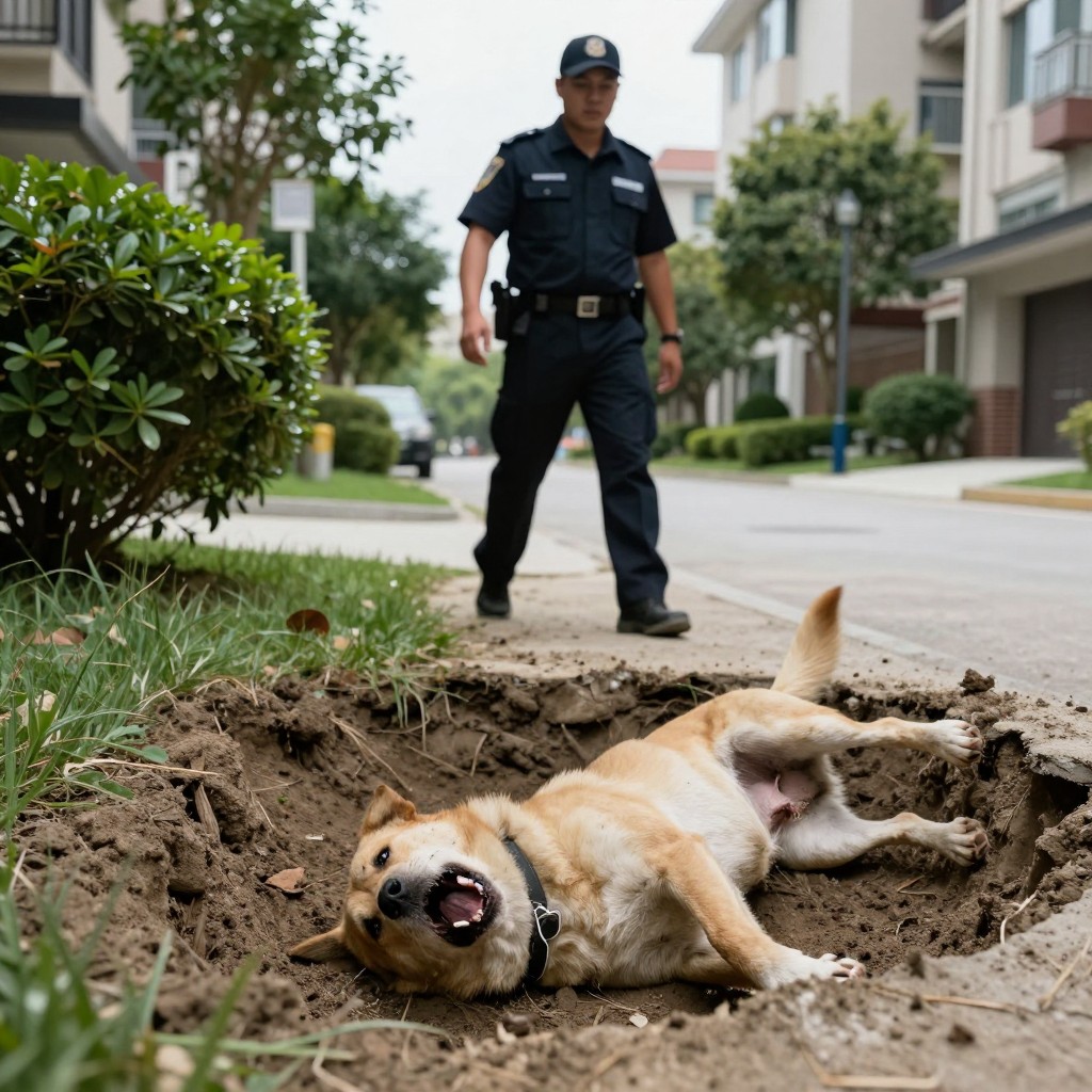 Security guard injured after falling into pit while fleeing barking dog in bursa